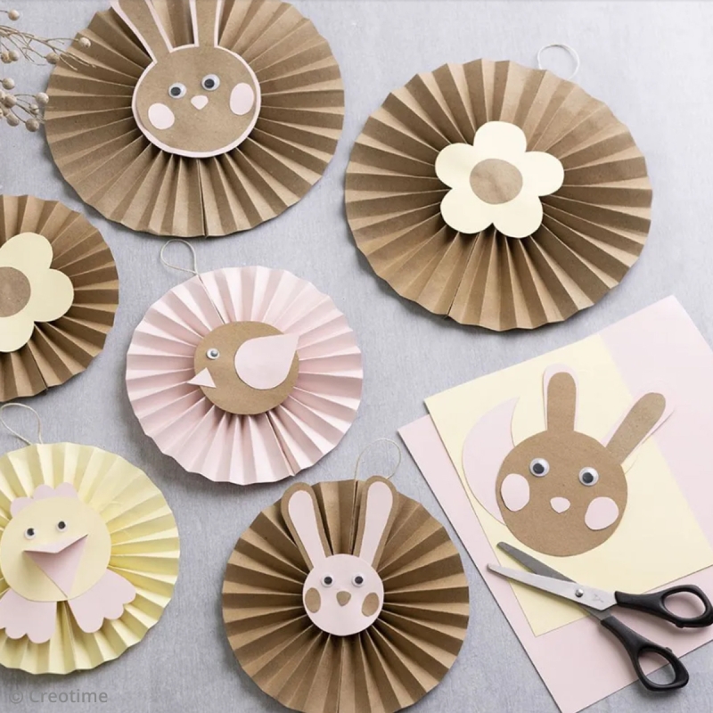 Activité manuelle enfant : Rosaces en papier pour Pâques